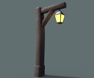 Street Lamp Low-poly 3D model