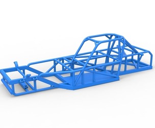 Frame of Small Block Supermodified race car 1:25