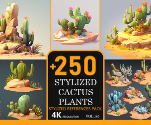 Stylized Cactus Plants