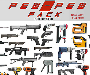 Pew Pew pack 1 (80 gun kitbash set)