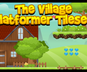 The Village - Platformer Game Tile Set