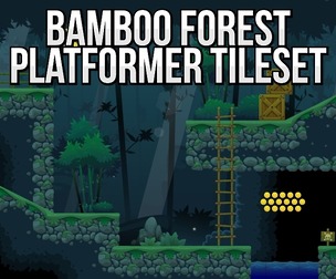 Bamboo Forest - Platformer Game Tile Set