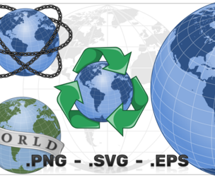 Earth Globe Vector Design