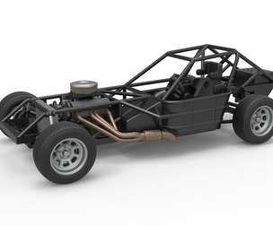 Dirt Modified stock car Base 1:25