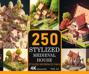 Stylized medieval house