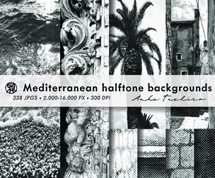 Mediterranean halftone backgrounds
