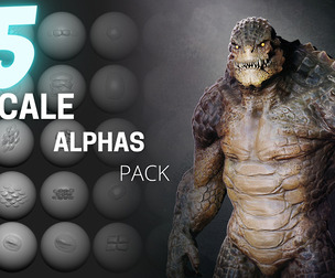 25 Scale Alphas and VDM Brush ZBrush
