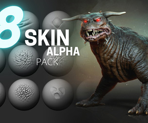 18 Skin Alphas and VDM Brush - Custom made Alphas