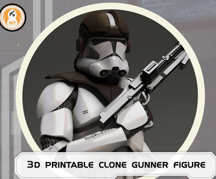 Star wars clone gunner 3d printable figurine