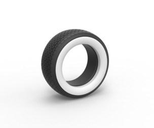 Whitewall Tire of Dirt Modified stock car 1:25