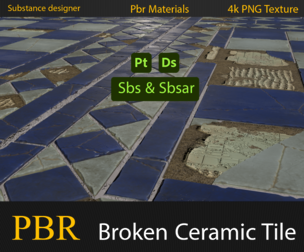 Broken Ceramic Tile | Sbs & Sbsar |