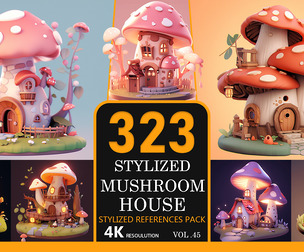 Stylized Mushroom House