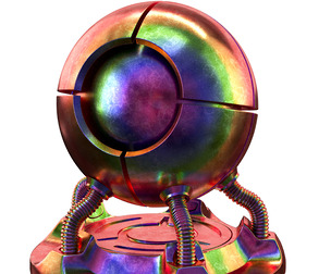 Rainbow metal material Vray/Corona