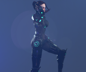 Vicky Female Sci-fi Character Free Rig