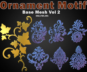 Ornaments Motif Base Mesh Vol 2