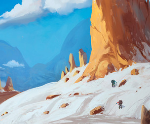 Painting Process - Los Picos Dorados