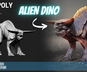 Alien Dino High Poly ZTL & FBX Models