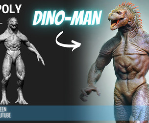 Dino-Man High Poly ZTL & FBX
