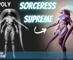 Sorceress Supreme High Poly ZTL & FBX