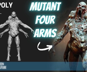Mutant Four Arms High Poly ZTL & FBX
