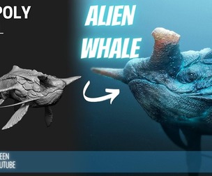 Alien Whale High Poly ZTL & FBX