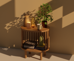 Bamboo Bedside Table Connery