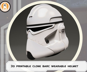 Star wars 3dPrintable BARC wearable helmet cosplay