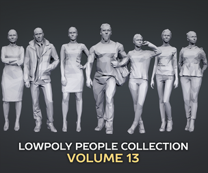 Lowpoly People Casual Pack Volume 13
