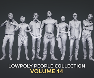 Lowpoly People Casual Pack Volume 14
