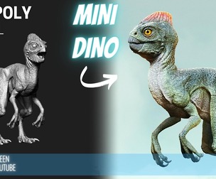 Mini Dino Model Poly ZTL & FBX