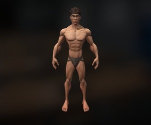 Skinny Muscle Man Basemesh