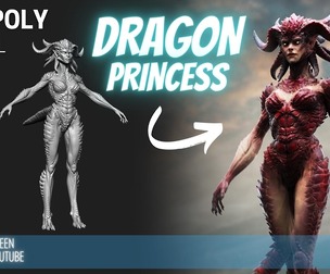 Dragon Princess High Poly ZTL & FBX