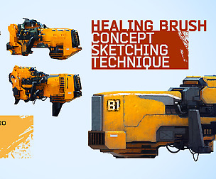 Healing Brush Concept Sketching Technique
