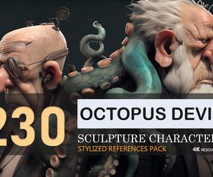 Stylized octopus devil