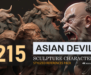 Stylized Asian devil