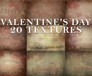 20 Valentine's Day TEXTURES, Fine Art Backdrop