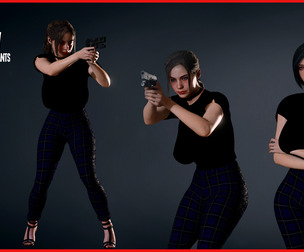 Resident Evil 2 CR AW Casual Plaid Pants Mod