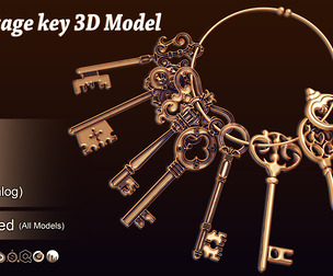 60 Vintage key 3D Model vol 3