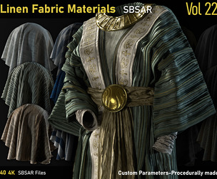 40 Linen Fabric Materials-Vol22-SBSAR