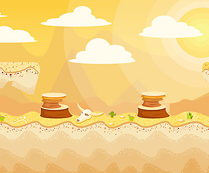 2D Vector Platformer Desert Pack