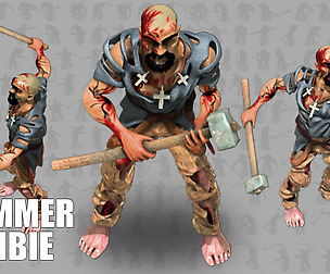 2D Hummer Zombie Man