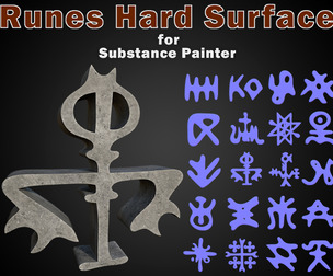 300 Runes Hard Surface for Substance Painter