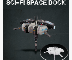Sci-fi space dock