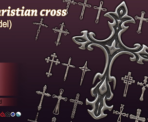 30 Christian cross 3D model Vol 4