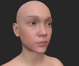 Realistic Character Female Asia
