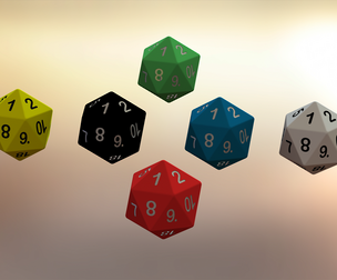 20 Sided Game Dice 6 Colors