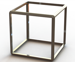 Wireframe Shape Cube