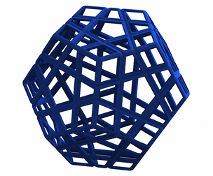 Wireframe Shape Geometric Megaminx Cube