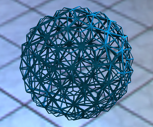 Wireframe Shape Triangulated Ball