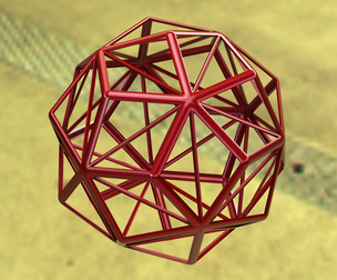 Wireframe Shape Small Triambic Icosahedron